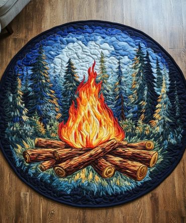 Wildfire Nights Quilted Round Mat