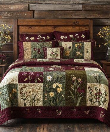 Wildflower Dreams 3-Piece Quilted Bedding Set