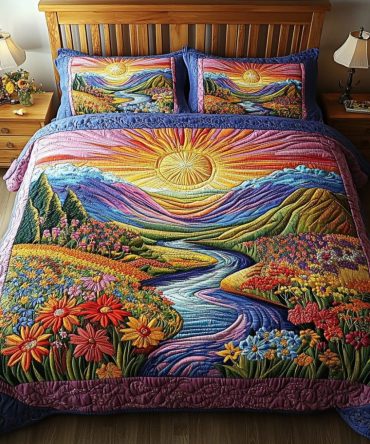 Wildflower Haven 3-Piece Quilted Bedding Set