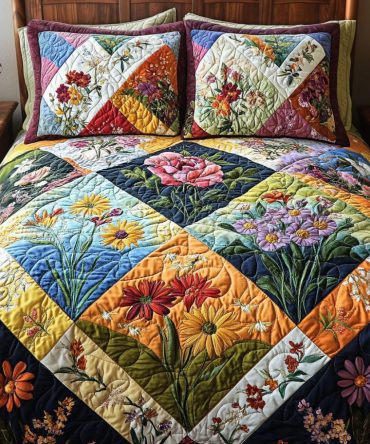 Wildflower Patch 3-Piece Quilted Bedding Set