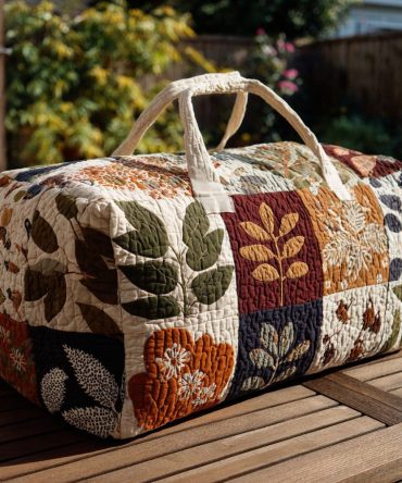 Wildflower Waltz Quilted Duffle Bag