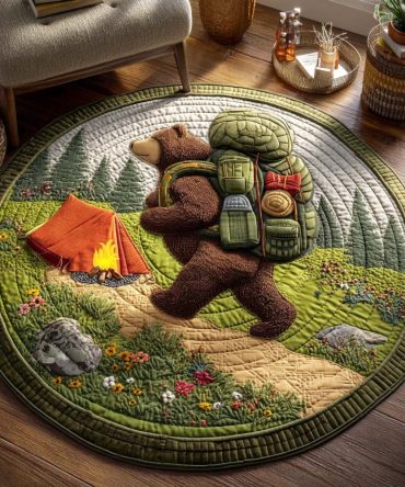Wildpaw Woods Quilted Round Mat