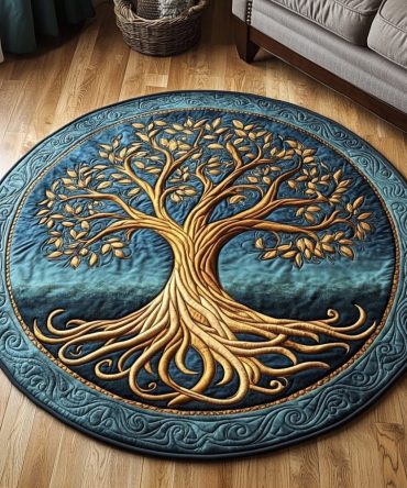 Willow Whisper Quilted Round Mat