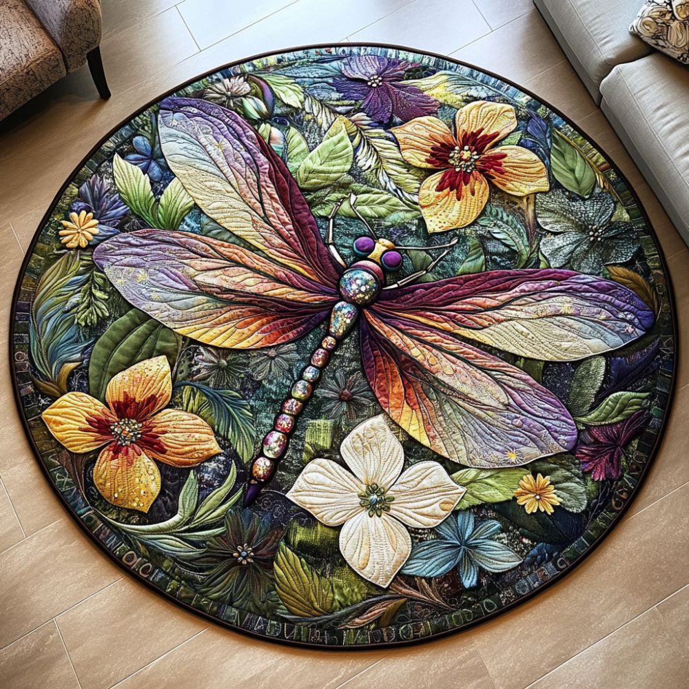 Winged Harmony Quilted Round Mat