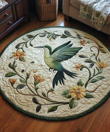 Wings In Flight Quilted Round Mat