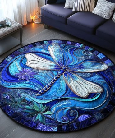 Wings Of Elegance Quilted Round Mat