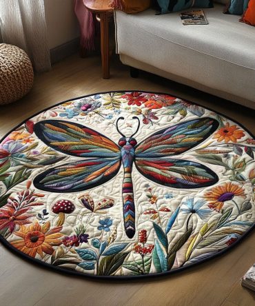 Wings Of Enchantment Quilted Round Mat