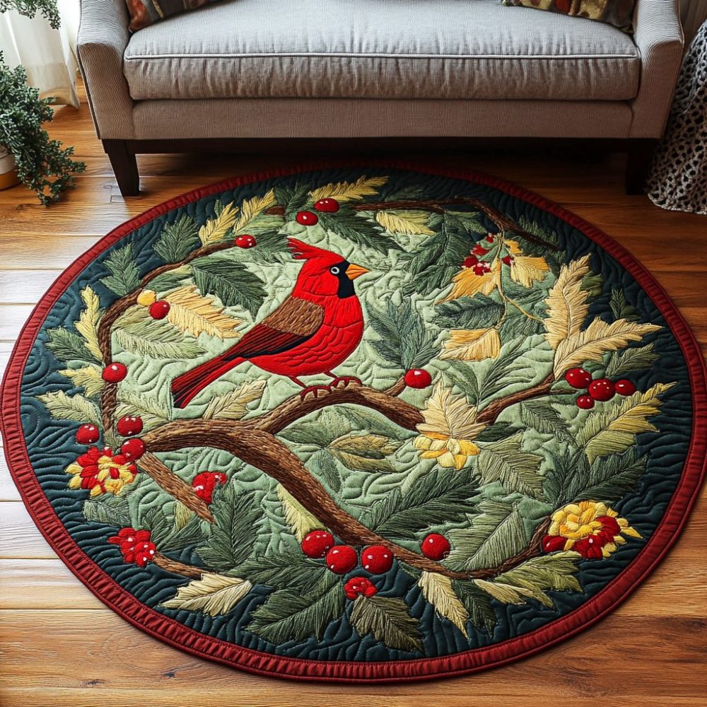 Wings Of Fire Quilted Round Mat