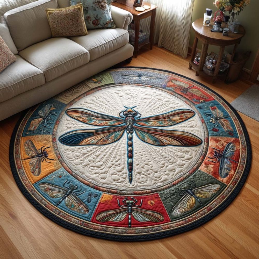 Wings Of Grace Quilted Round Mat