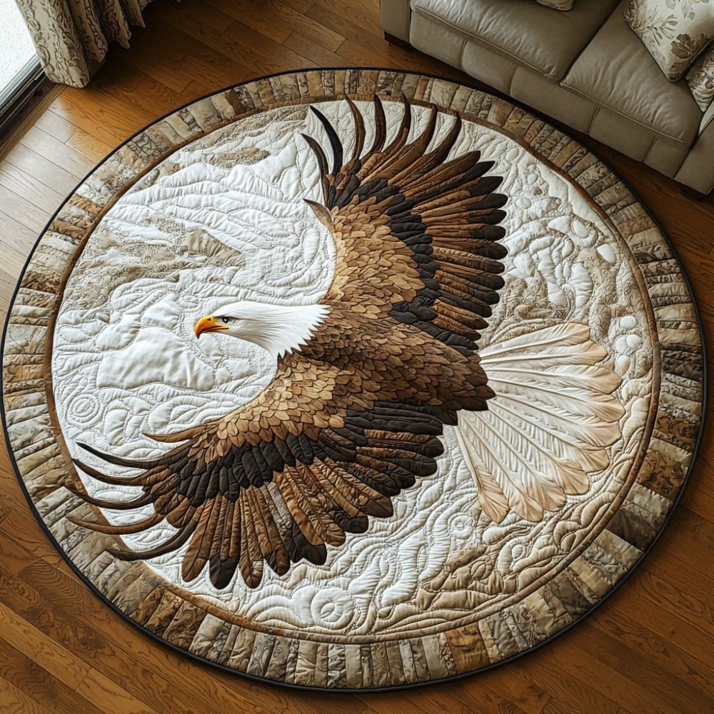 Wings Of Honor Quilted Round Mat