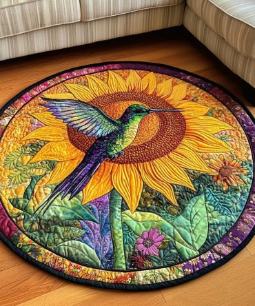 Wings Of Nectar Quilted Round Mat