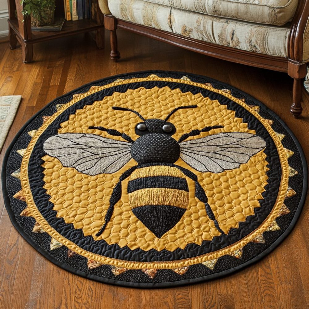 Wings Of Nectar Quilted Round Mat