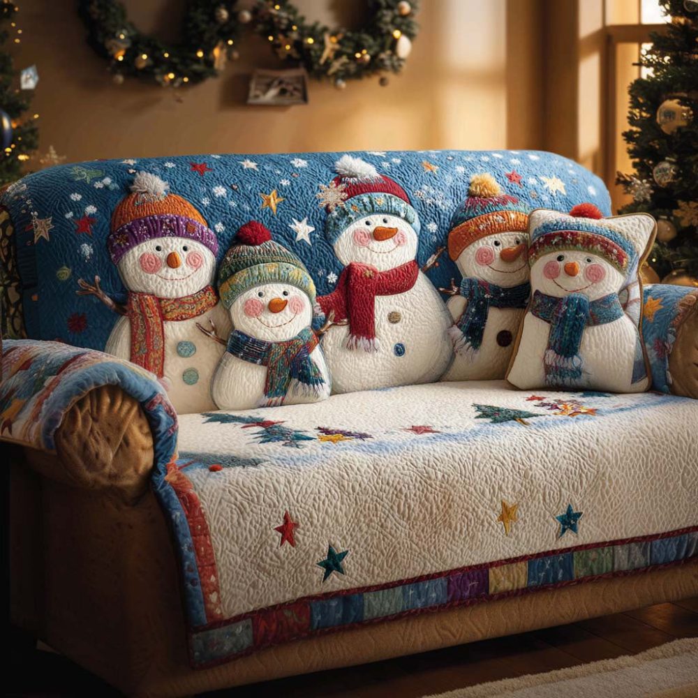 Winter Buddy Quilted Sofa Cover