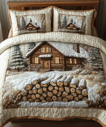 Winter Cabin 3-Piece Quilted Bedding Set