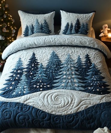 Winter Forest 3-Piece Quilted Bedding Set