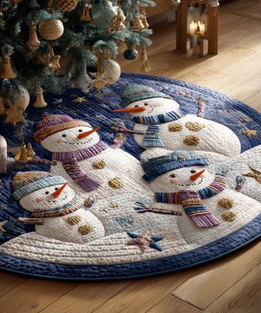 Winter Gathering Quilted Round Mat