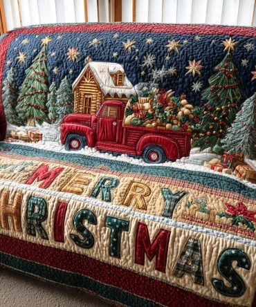 Winter Glow Nights Quilted Sofa Cover