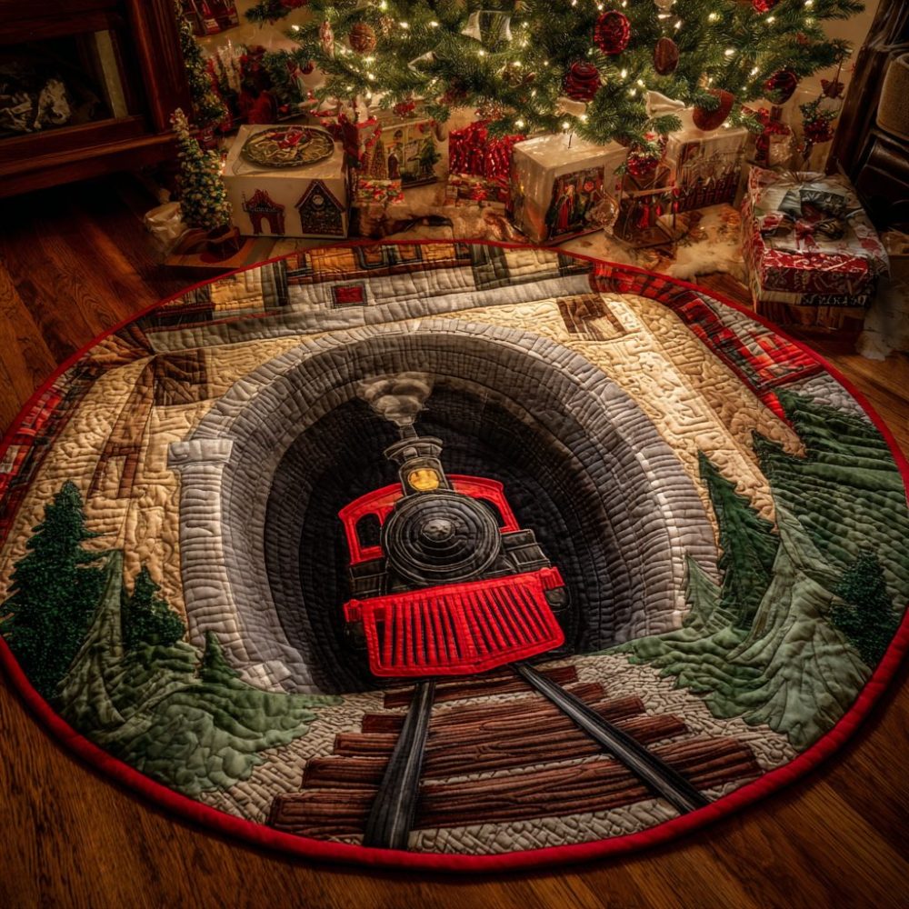 Winter Journey Quilted Round Mat