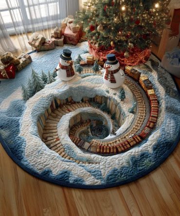Winter Passage Quilted Round Mat
