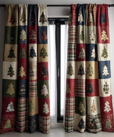 Winter Path Quilted Curtains