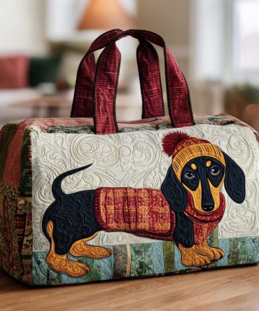 Winter Pup Quilted Duffle Bag