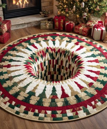 Winter Whimsy Quilted Round Mat