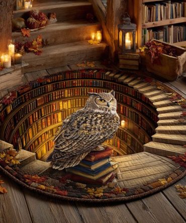 Wisdom Gate Quilted Round Mat