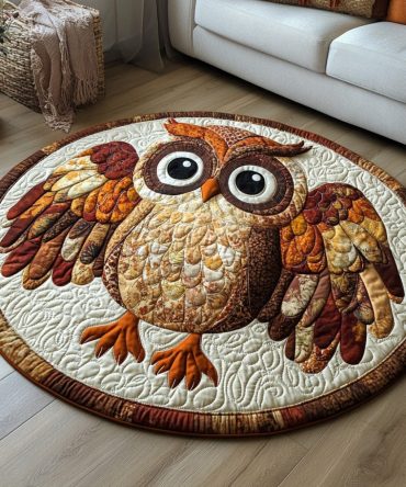 Wise Whisper Quilted Round Mat