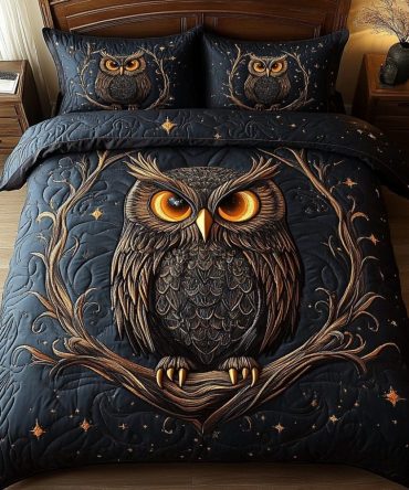 Wise Wings 3-Piece Quilted Bedding Set