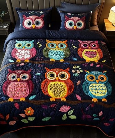 Wise Woods 3-Piece Quilted Bedding Set