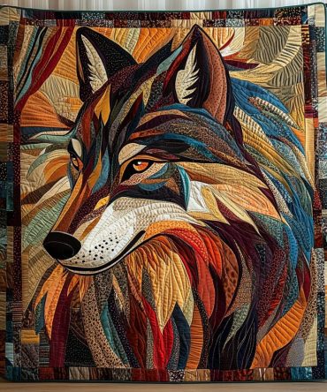 Wolf Native Quilted Blanket