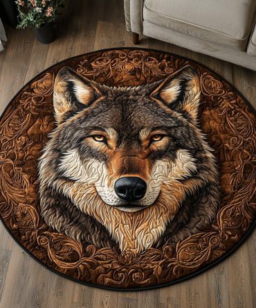 Wolf Path Quilted Round Mat