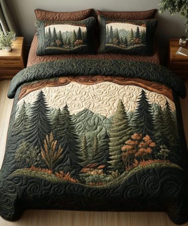 Woodland Wanderlust 3-Piece Quilted Bedding Set