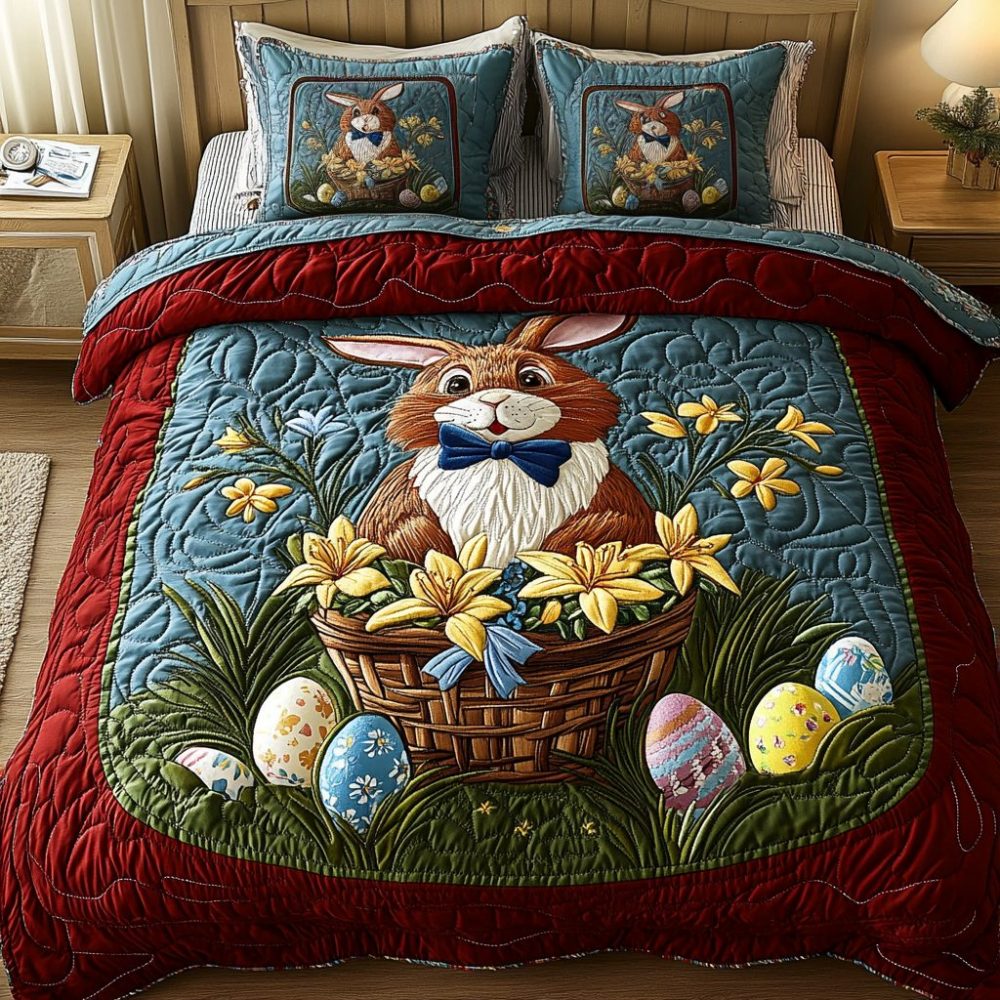 Woodland Bloom 3-Piece Quilted Bedding Set