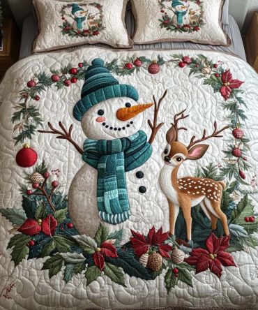 Woodland Frost 3-Piece Quilted Bedding Set