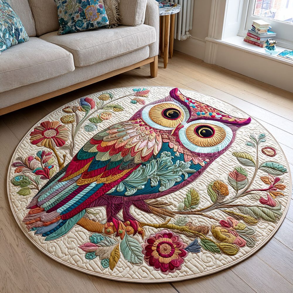 Woodland Gaze Quilted Round Mat