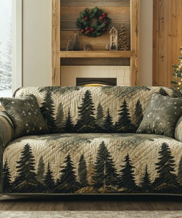 Woodland Peace Quilted Sofa Cover