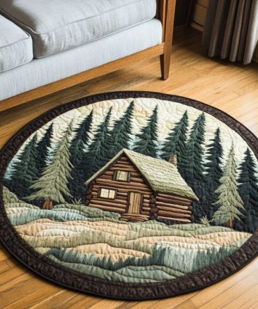 Woodland Retreat Quilted Round Mat