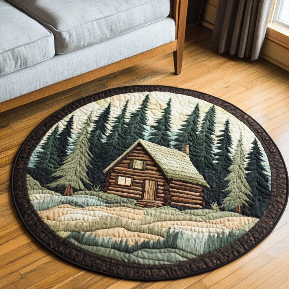 Woodland Retreat Quilted Round Mat