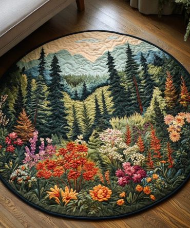 Woodland Serenity Quilted Round Mat