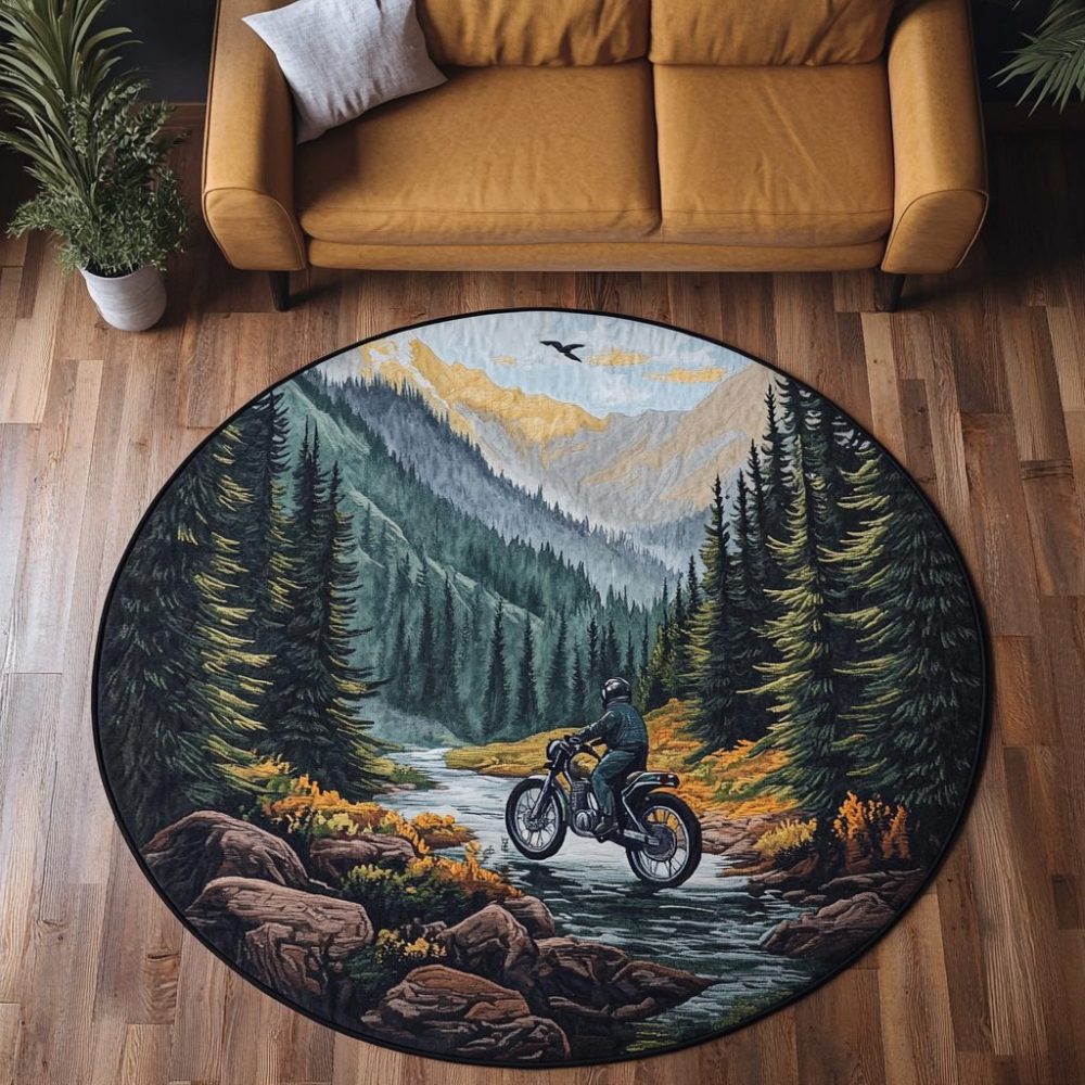 Woodland View Quilted Round Mat