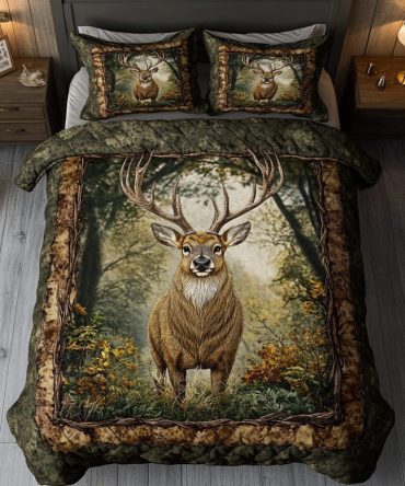 Woodland Wanderer 3-Piece Quilted Bedding Set