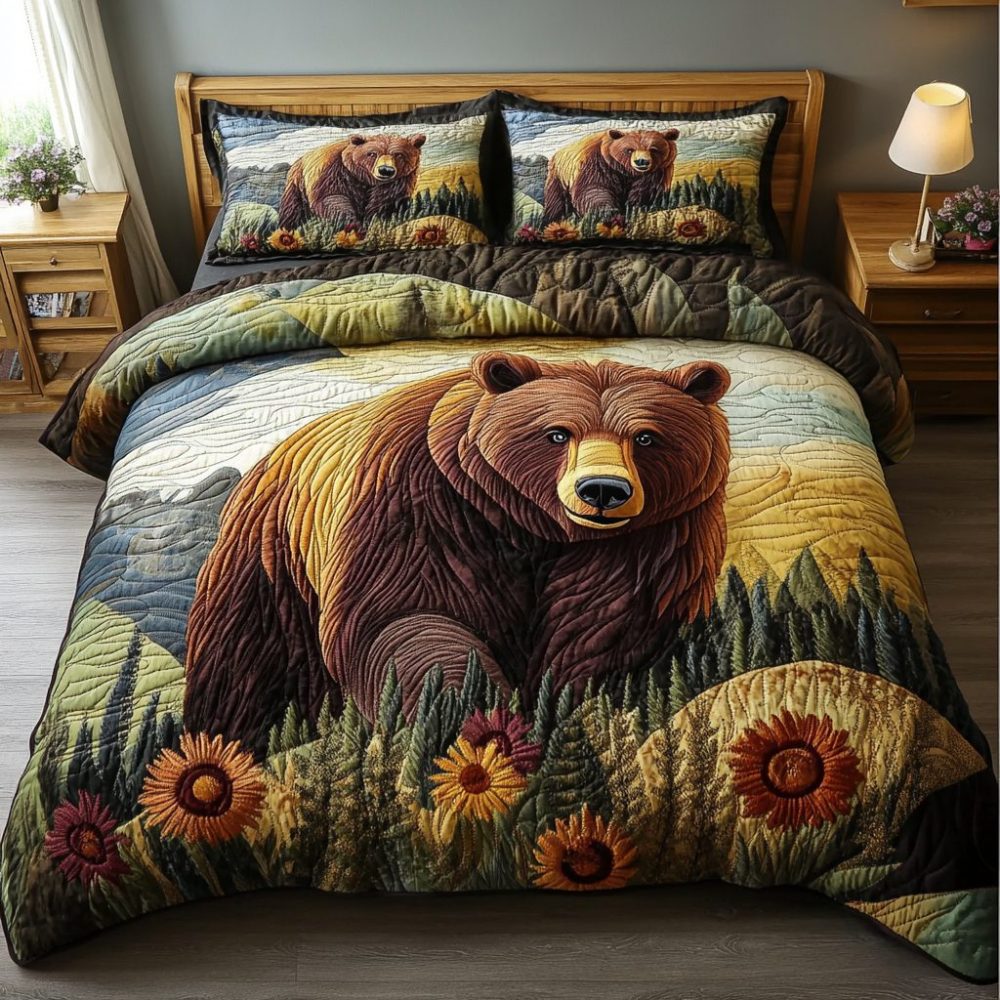 Woodland Wanderer 3-Piece Quilted Bedding Set