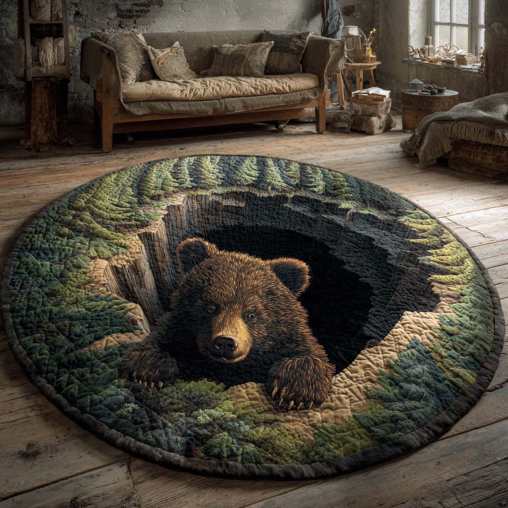 Woodland Watch Quilted Round Mat
