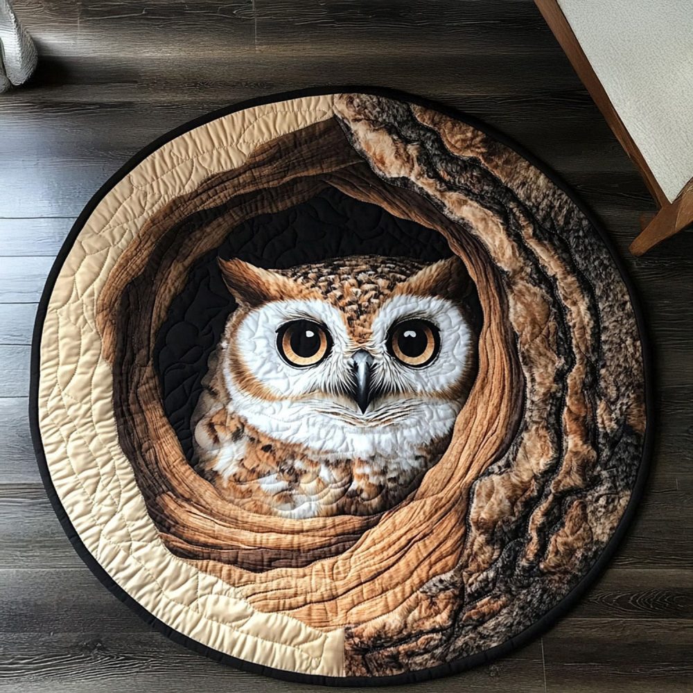 Woodland Watcher Quilted Round Mat