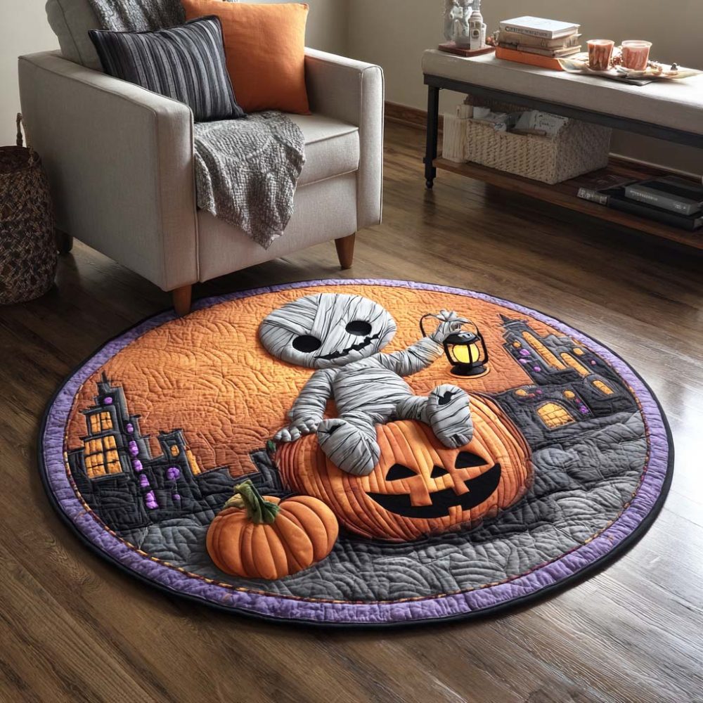 Wrapped Mystery Quilted Round Mat