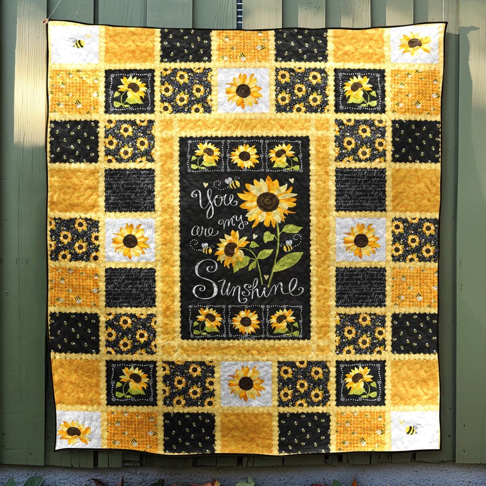 You Are My Sunshine Quilted Blanket - Image 2