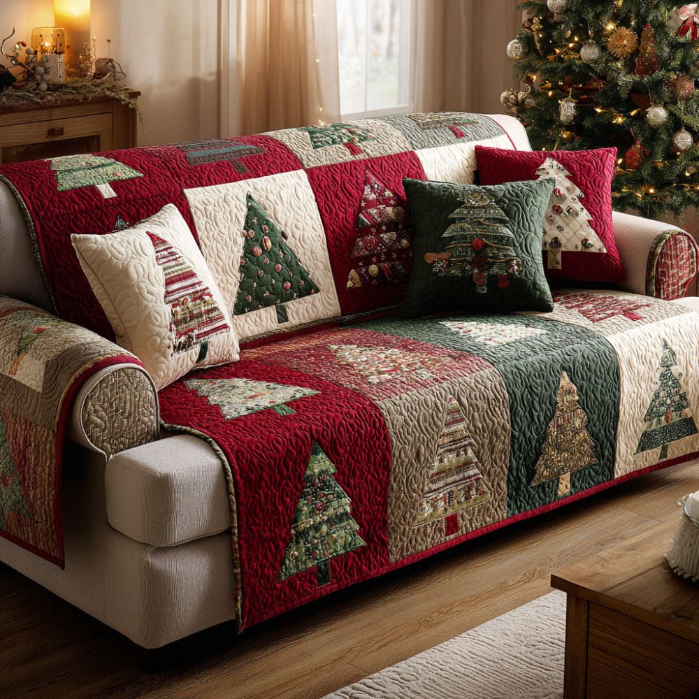 Yuletide Comfort Quilted Sofa Cover