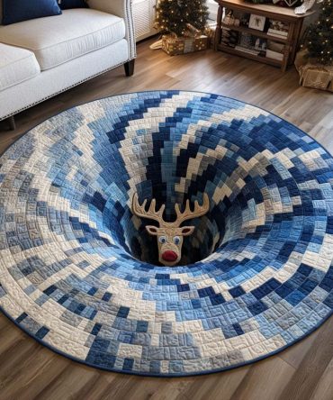 Yuletide Rings Quilted Round Mat