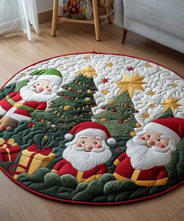 Yuletide Symphony Quilted Round Mat